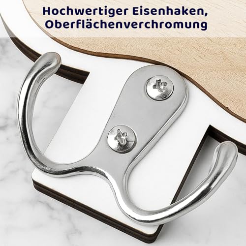 Qnvyw 2 Stück Hundepfotenhaken (Schwarz/Weiß) - Praktische Hundegarderobe mit Hundeleinen Halterung Wand