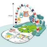 BOMPOW Baby Play Mat Gym, Play Piano Activity Mat with Music and Lights, Piano Gym, Early Development Baby Gift for Babies Newborn - Image 5