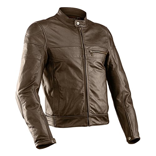 MTECH SUPERAXEL giacca da moto in pelle (50, marrone)