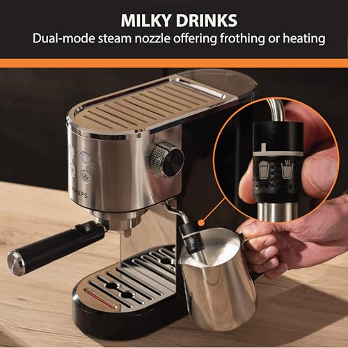 Image of KRUPS 15-Bar Espresso Machine with Milk Frother and Cup Warmer