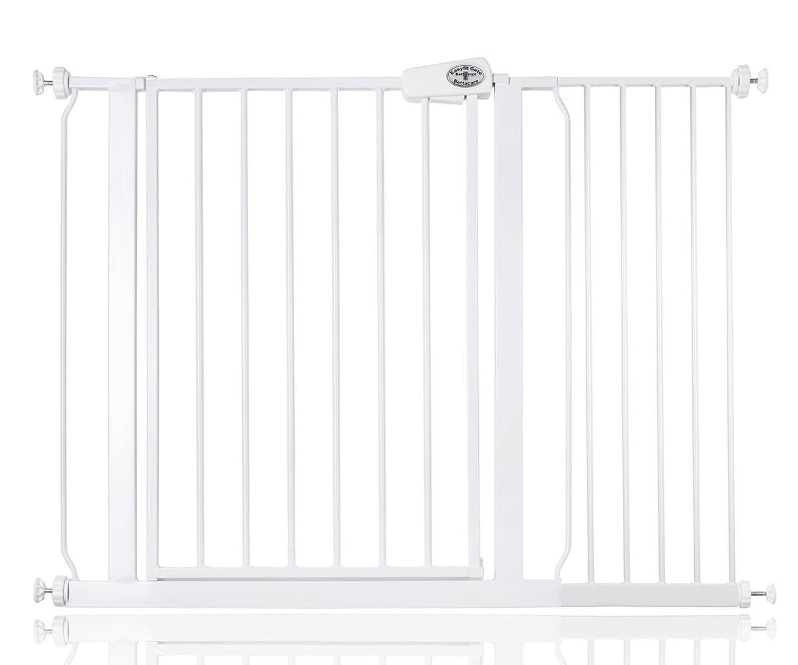 Bettacare Easy Fit Pressure Dog Gate, 107.4cm - 115.4cm, White, Pressure Fit Pet Gate for Dog and Puppy, Pet and Dog Barrier, Easy Installation
