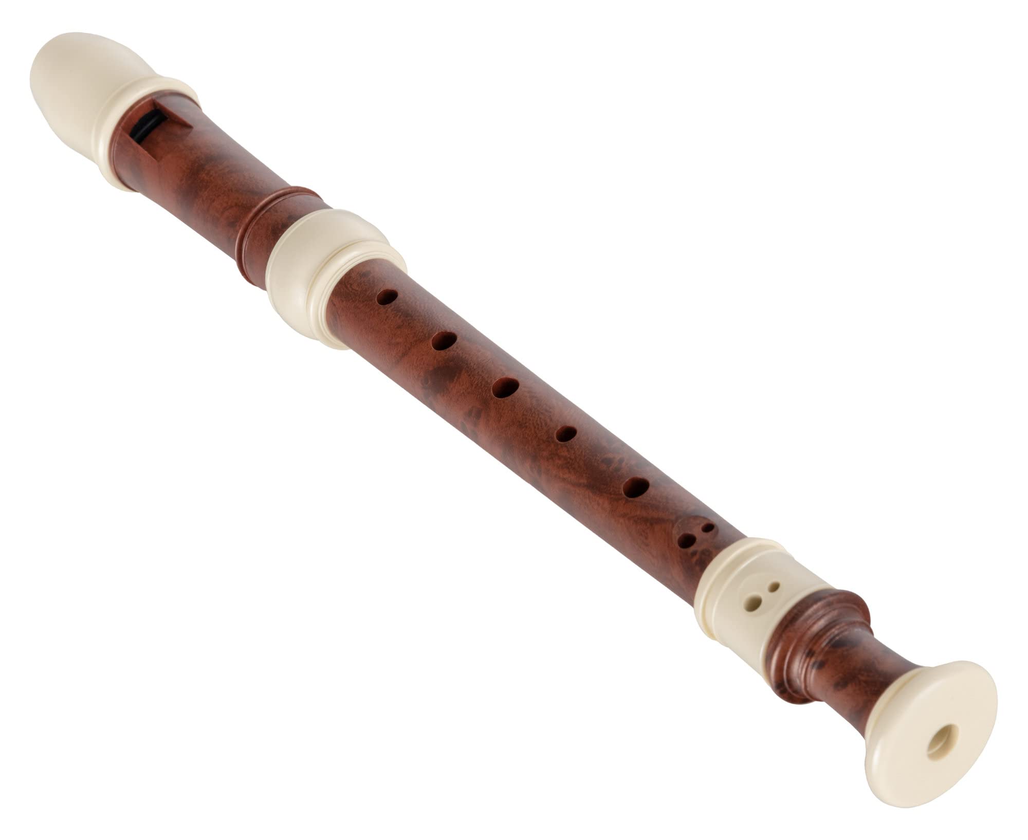 Classic Cantabile Stellina flet prosty sopranowy – C-sopran – barokowy uchwyt – flet blokowy z tworzywa sztucznego – idealny dla początkujących i zaawansowanych – torba, pręt wycieraczki i tabela