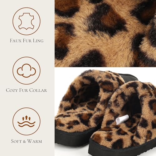 Image of OOW Fuzzy Slippers for Women Cozy Faux Fur House Shoes Memory Foam Slippers | Winter, Warm Slippers, Indoor and Outdoor