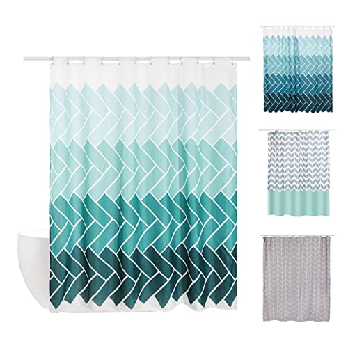 Home Treats Duschvorhangform und Schimmelpilz, 180 x 180 cm, 100 % Polyester, Zickzackmuster, Zickzackmuster, Zickzackmuster, 1 Stück Cover