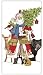 Woodland Nature Santa 100% Cotton Flour Sack Dish Tea Towel - Mary Lake Thompson 30" x 30"