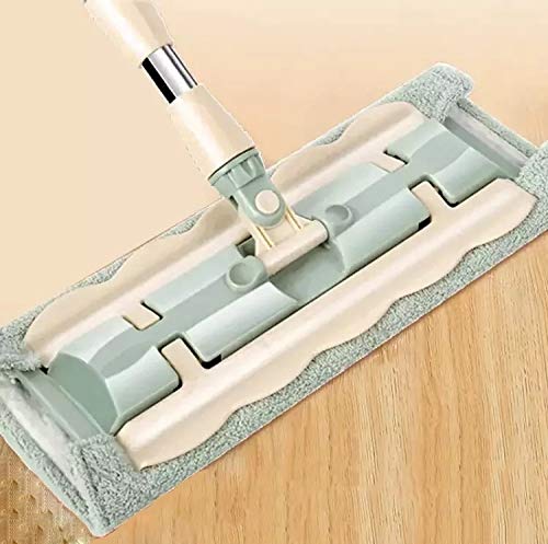 Fregona plana telescópica para suelos, con almohadillas de microfibra grandes, fregona giratoria con mango de 360 ​​grados, limpiador de suelos de cocina y ventanas para el hogar, azulejos de madera