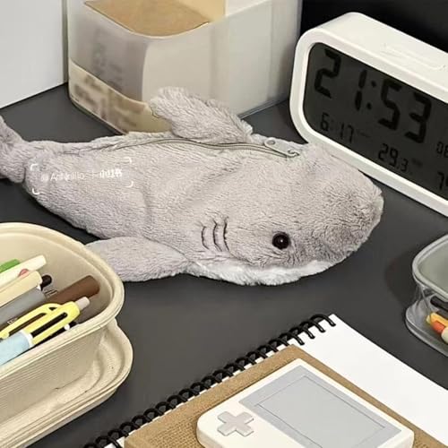 Estojo Tubarão, Estojo Animal | Estojo organizador de papelaria | Estojo organizador de lápis, bolsa