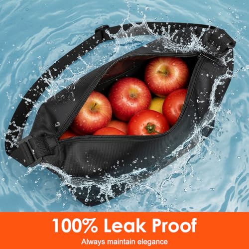 Image of HASTHIP Insulated Lunch Bag Fashion Minimalist Bento Box Tote, Waterproof Food Cooler Bag with Quick-Release Buckle Handle, Portable Meal Storage Bag for Work, School & Picnic