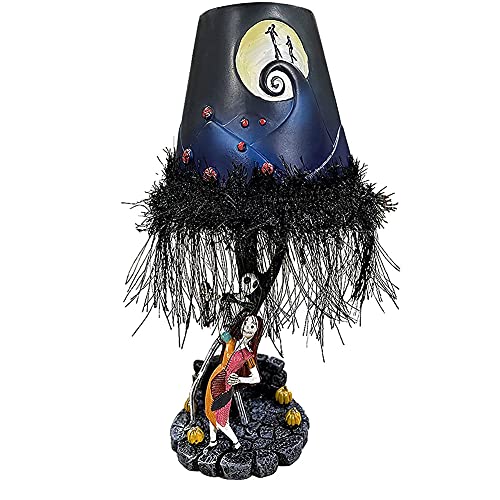 Cakunmik Halloween Table Lamp, Illuminated LED, Halloween Nightmares, Scary Jack, Desktop Decoration, Illuminated LED Moon Light, Table Lamp 10 * 10 * 20cm
