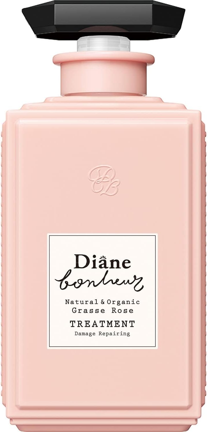 Moist Diane Bonheur Grasse Rose Hair Treatment, Natural & Organic, from Japan 400mL/13.4 Fl Oz
