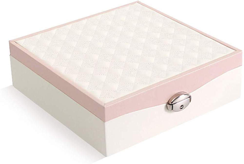 MWPO Jewelry box makeup box pu leather fashion jewelry box holder large capacity square ring