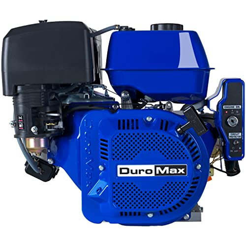 DuroMax XP18HPE 440cc Recoil/Electric Start Gas Powered 50 State Approved, Multi-Use Engine, XP18HPE, Blue - Thumbnail 3