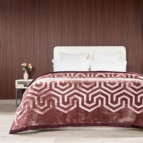 Image of MYTRIDENT Classic Style Me Solid Double Mink Blanket, 4kg, 100% Polyster, Plush