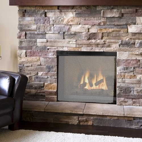 Varilla para chimenea ajustable con cenefa protectora metálica para salón 4