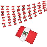 50フィート ペルーバナーフラッグストリング ペルーミニフラッグ スモールバナー オリンピック ワールドカップ パーティー ショップ バー装飾 屋外装飾 38個の旗