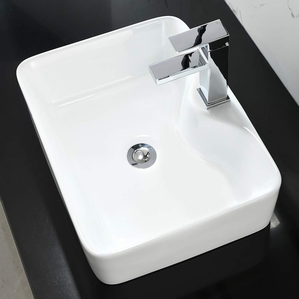 Vessel Sink Rectangle - Lordear 19 Inch Bathroo Sink Rectangular Odern Above Counter Bathroo - View #7