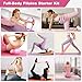 Dilobio Pilates Kit for Home Workouts, Pilates Equipment Ring and Ball Set with Hip Thrust Belt, Pilates Essentials Kit for Women, Home Pilates Workout Starter Kit for Toning & Strength (Pink)