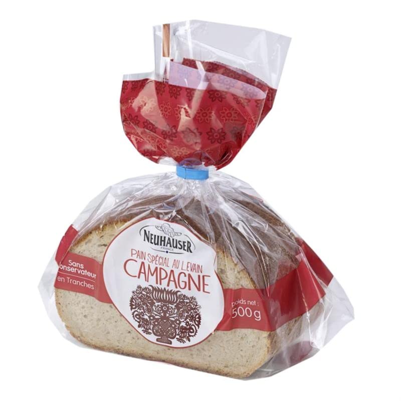 NEUHAUSER - Pain De Campagne Spécial Au Levain En Tranche 500G - le Lot De 4