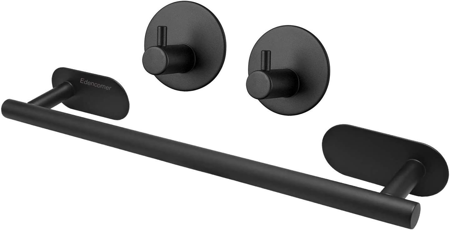 Self Adhesive Bath Towel Rail, No Drill Stainless Steel Rustproof