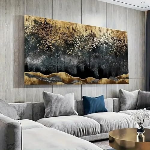 Art rétro sur toile de forêt XINBAO peinture premium pour séjour