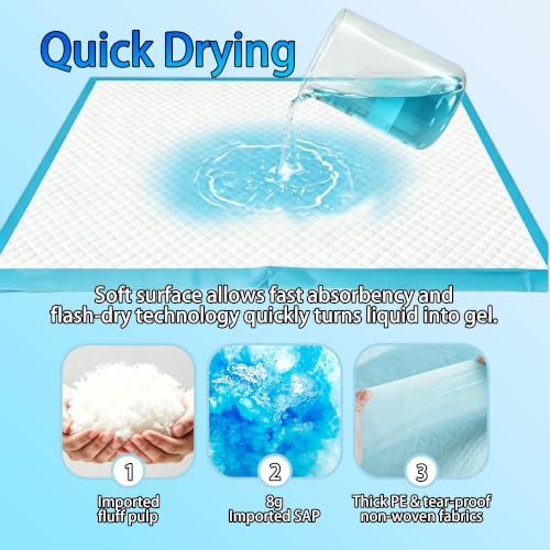 Image of XXXXL Puppy Pee Pads for Dogs 36 inchx55 inch 50 Count, Extra Large Dog Pee Pads, Leak-Proof & Super Absorbent Dog Pee Pads, Thicken Disposable Potty Pads Puppy Training Pads for Cats Rabbits