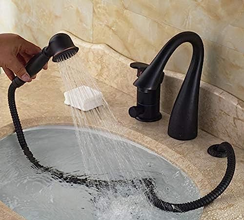 Robinet de baignoire cascade chrome YRYRYW avec douchette anticalcaire