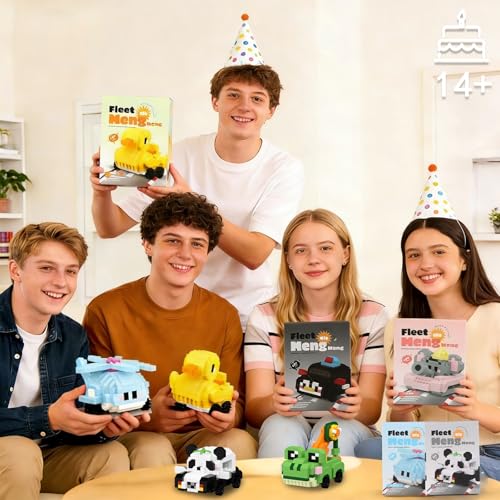 Image of HIGH GODO 9Pack Party Favors Animals Building Set, 2882PCS Cute Animals Cars Building Blocks for Goodie Bag Stuffers, Party Favors Birthday Easter Gifts for Adult Teens 14+
