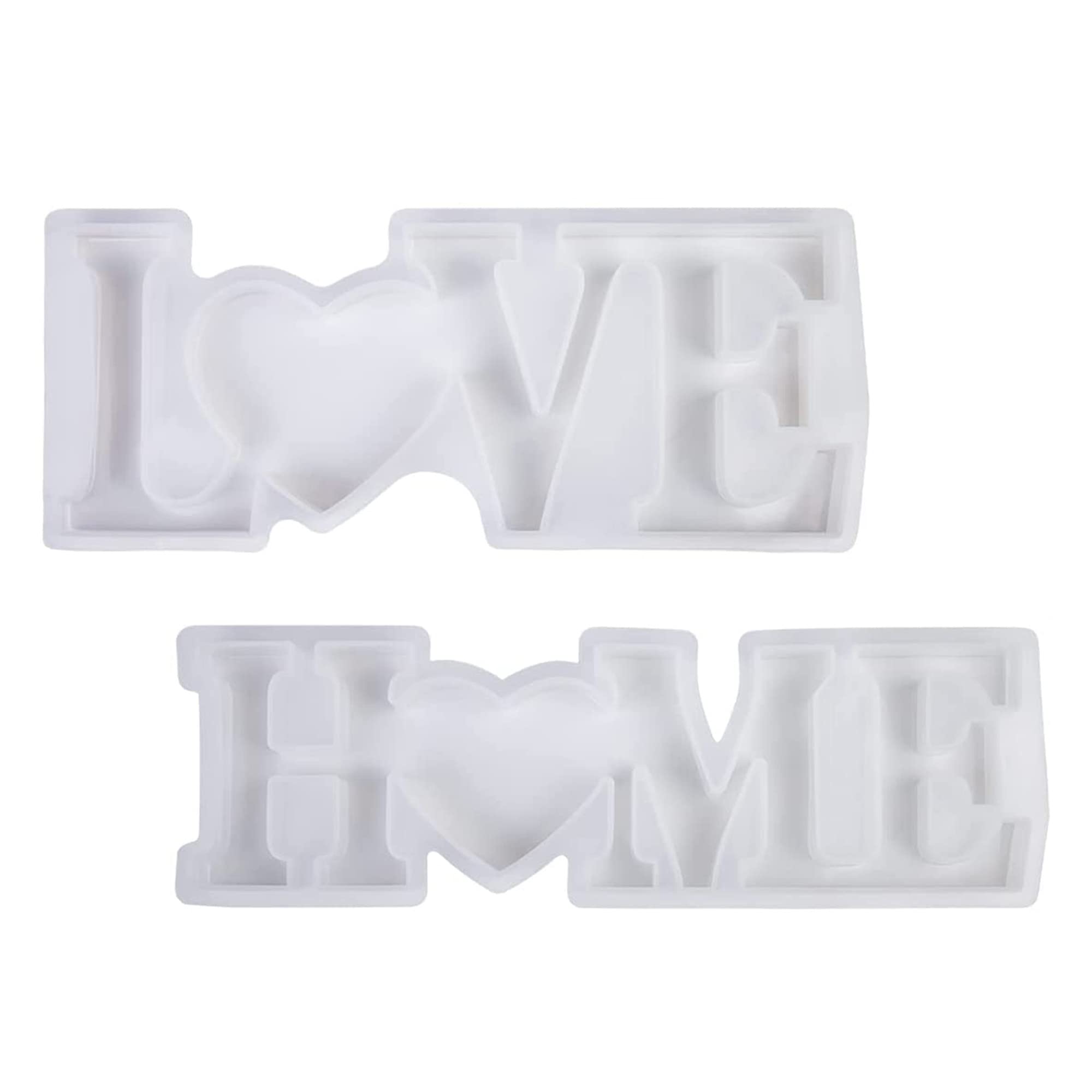 Jinlaili Résine Moules, Alphabet Nombre Silicone Moule, Résine Moule