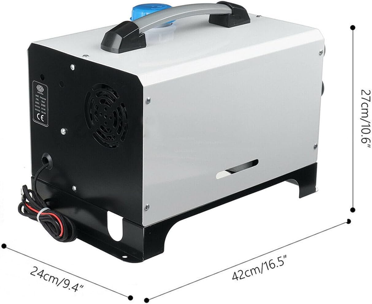 Zestaw nagrzewnicy powietrza Diesel 12 V 5 kW, kwadratowy podgrzewacz postojowy na paliwo, do przyczepy kempingowej, szybkie ogrzewanie ze zdalnym sterowaniem + przełącznik LCD