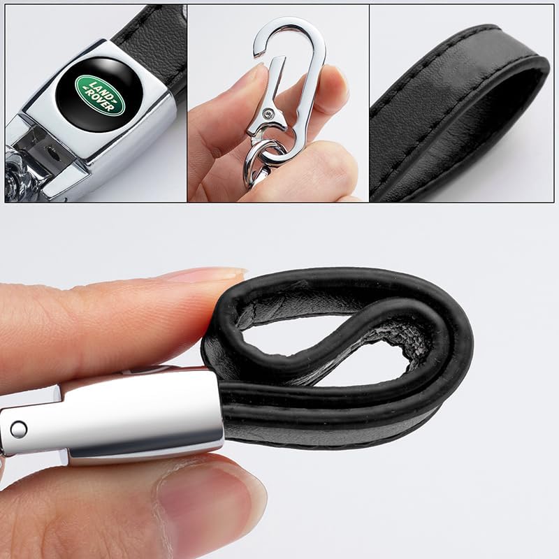 Miniatura 2 de Yangchanganor Llavero de cuero genuino, llavero de automóvil, accesorios para regalo familiar para hombres y mujeres