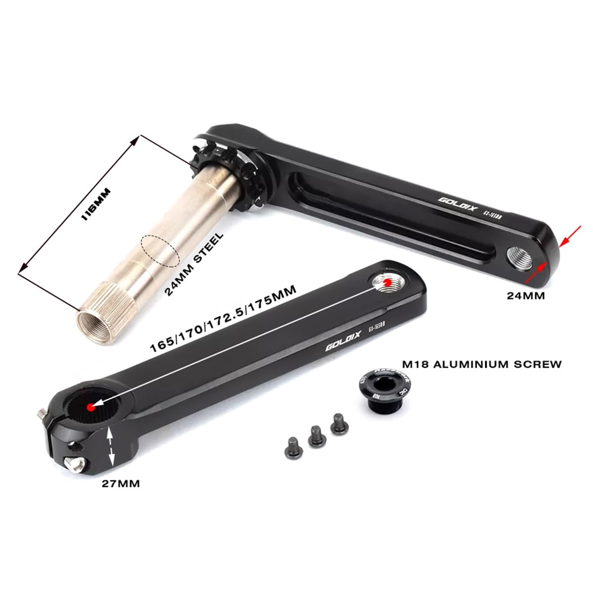 Amazon.co.jp: ロードバイク用クランクアームセット 165/170/172.5