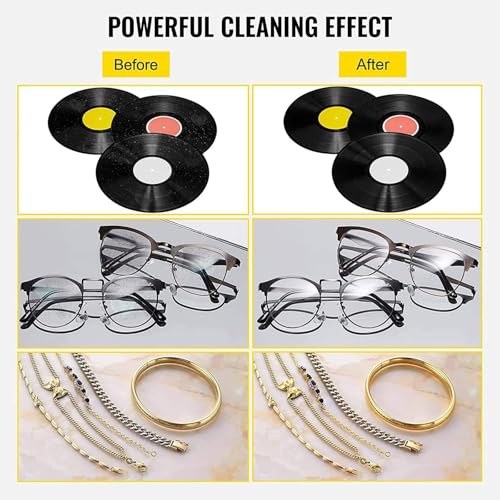 Limpiador ultrasónico, portátil de 6 litros con temporizador digital y calentador, temperatura ajustable para joyas, discos de vinilo