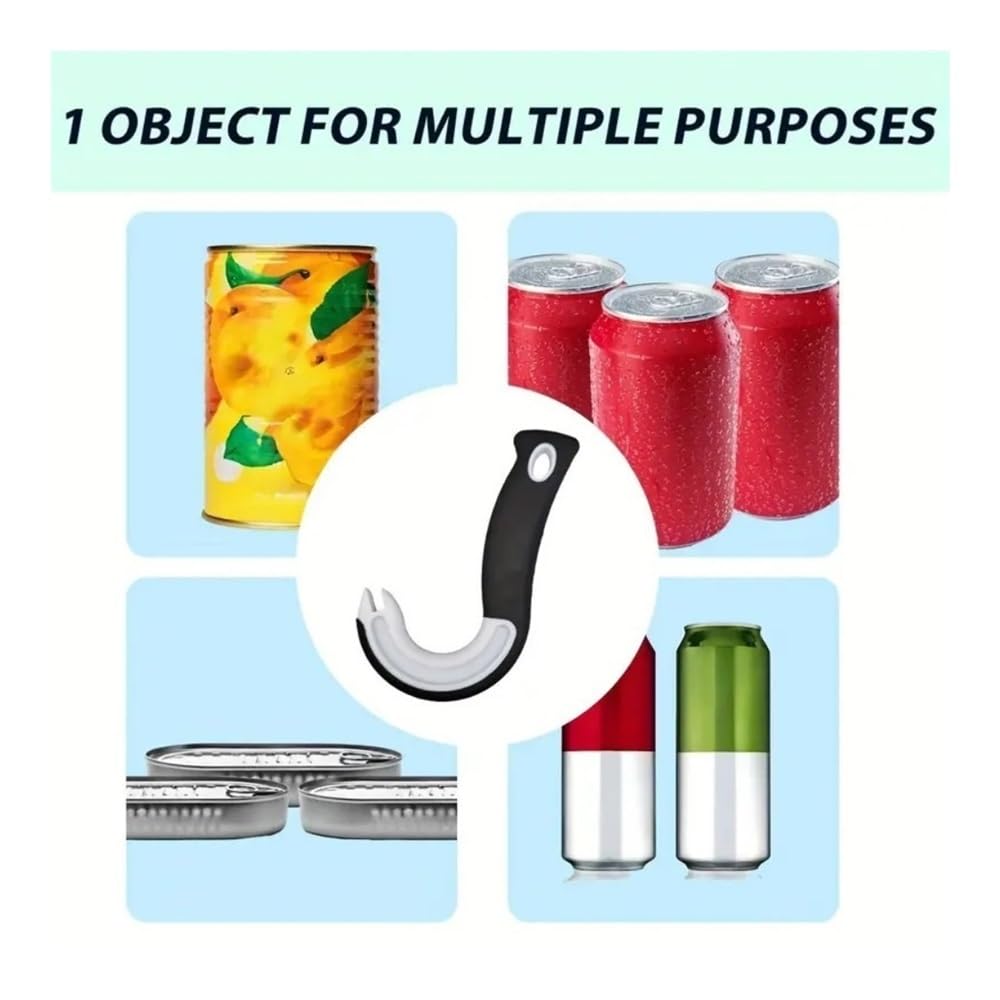 Apriscatole manuale ergonomico, strumento da cucina portatile senza sforzo per una facile apertura, ideale per anziani e artrite, impugnatura durevole e confortevole