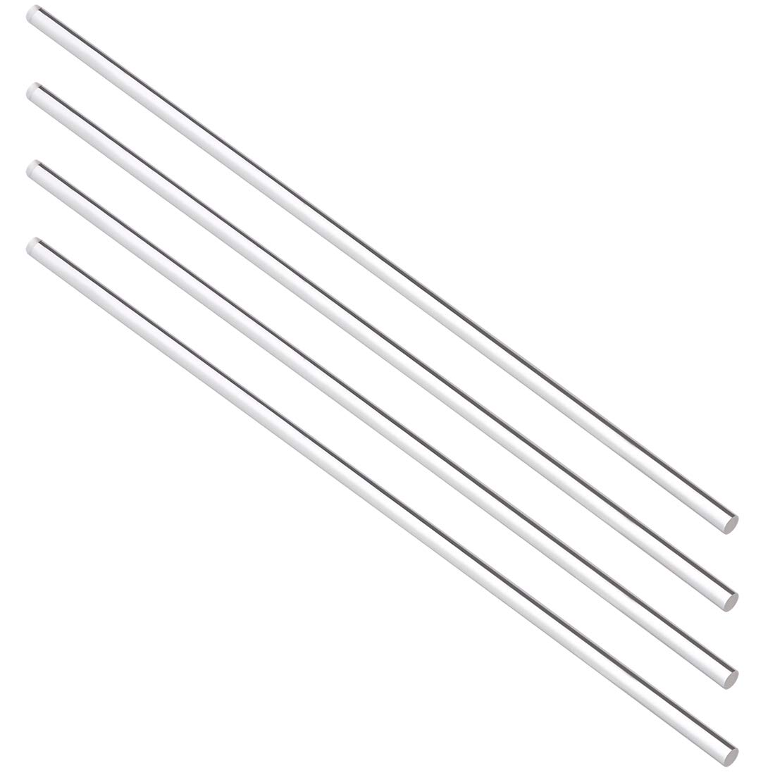3-Pack 10mm Diameter Clear Acrylic PMMA Plastic Rods - 13" Long Each, US Stock, ±10% Tolerance