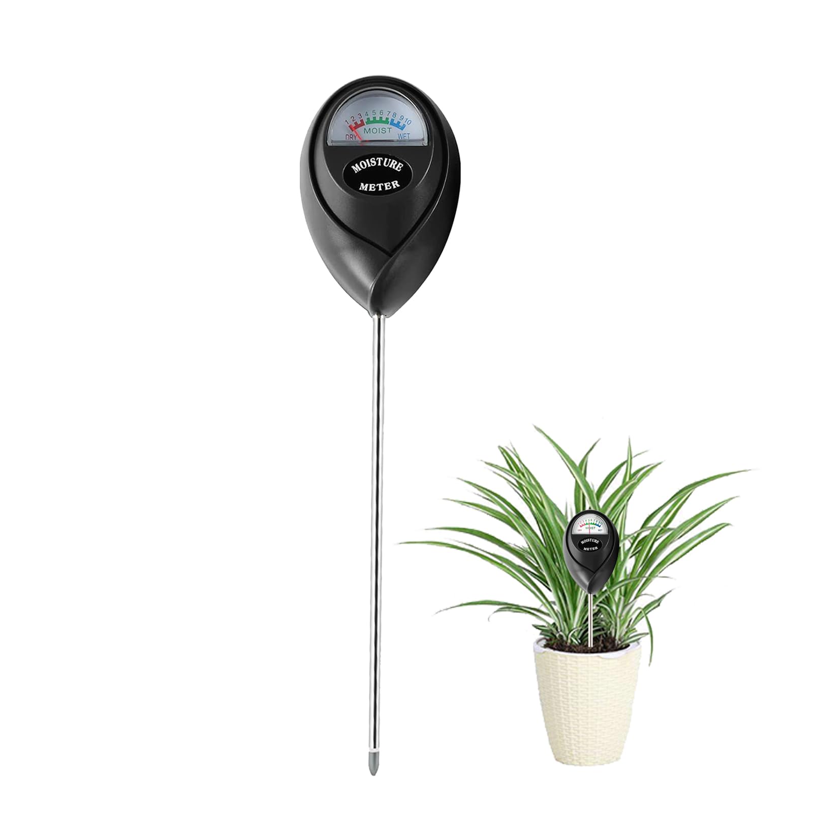 Censinda Soil Moisture Meter, Soil Moisture Monitor for House Plants, Soil Hygrometer Moisture Sensor for Indoor & Outdoor, Garden, Farm, Lawn Plant