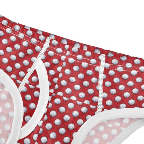 Boys' Exclusive Briefs Toddler Underwear 95% Combed Cotton Boxerbriefs 2T Red and White Polka Dot 454