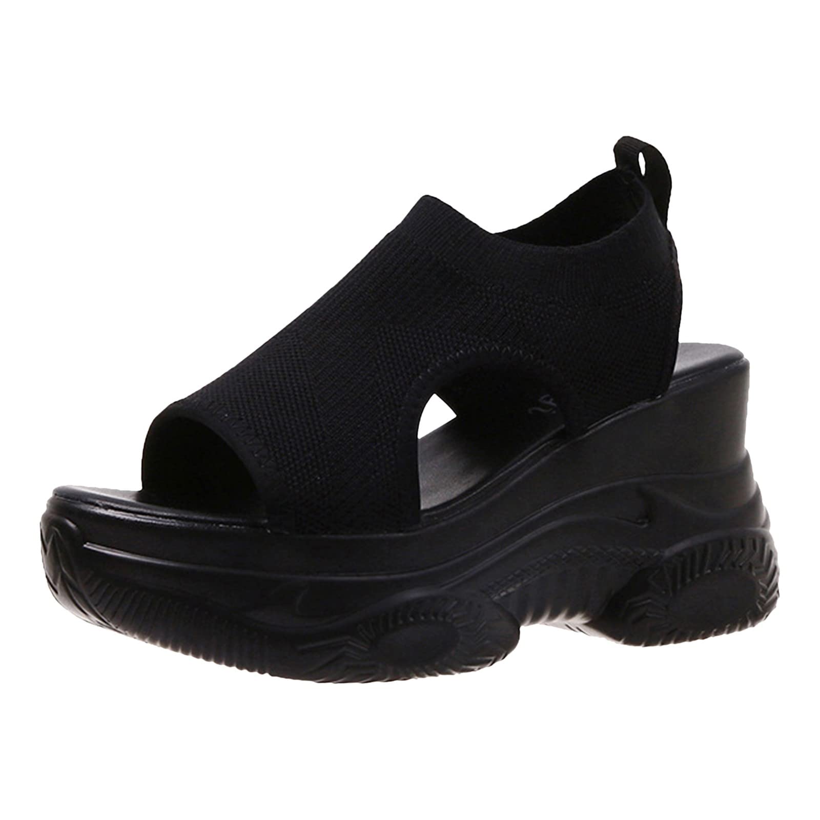 Sandalias de cuña cómodas con malla transpirable para caminar en verano 7