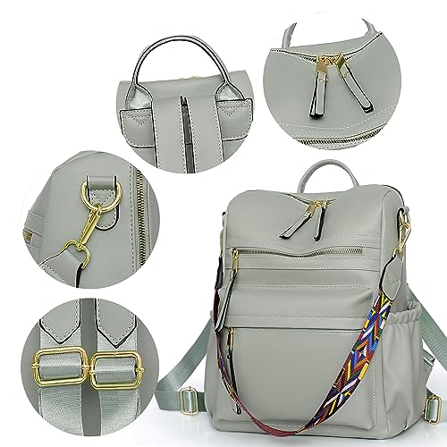 Image of Dora & Liz Womens Backpack Purse Leather Backpack Purse for Women Travel Fashion Backpack Designer Ladies Shoulder Bags