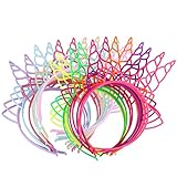 24 Pcs Self Decoration Plastic Unicorn Headbands Fantasy Party Favors Hairbands