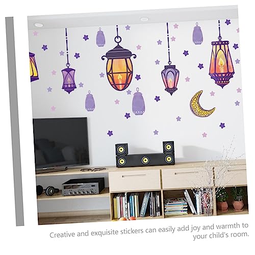 Autocollants de décoration étoiles Toddmomy pour chambre d'enfant - 6 feuilles de stickers muraux - 4