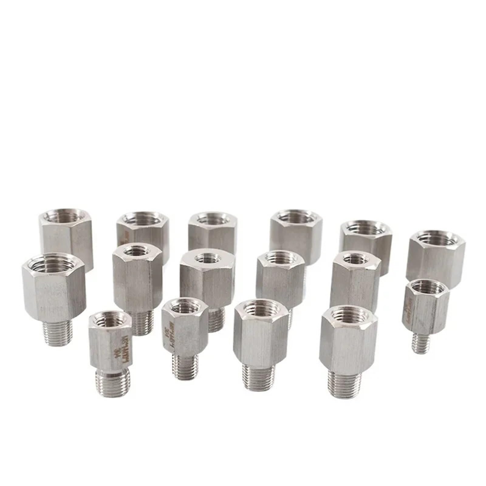 Buje reductor M5 a 1/8 BSPP en acero inoxidable 304 para alta presión