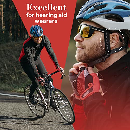 Wind-Blox Pro XL Helmet Attachment, Wind Noise Blocker Helmet Accessory, Noise Reduction Biking and Cycling Gear, Noise Block Helmet Add-On with Adjustable Straps