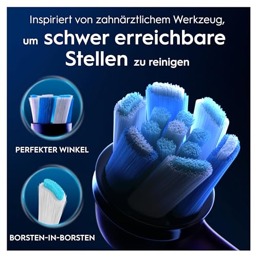 Oral-B iO Ultimative Reinigung – ORIGINAL Aufsteckbürsten für Elektrische Oral-B iO Zahnbürsten – Bürstenköpfe, Zahnbürstenaufsatz, Ersatzbürsten, Fortschrittliche Tiefenreinigung – Schwarz, 4 Stück – Bild 4