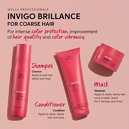Wella Professionals Invigo Brilliance Hair Mask For Coarse Colored Hair| Conditioning Treatment thumb #2