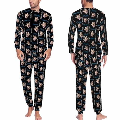 M YESCUSTOM Personalized Pajamas for Couples Women Custom Pajamas Sets with Photo Customized Face PJS Sleepwear Nightgown3
