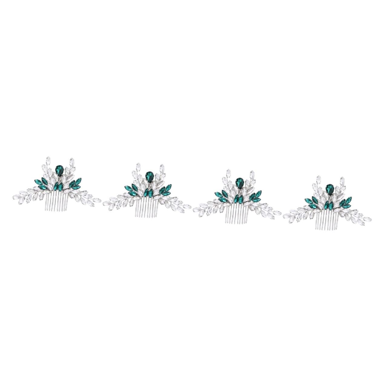 POPETPOP Lot De 4 Peignes À Cheveux Élégants Pour Mariée Avec Strass Accessoire Pour Enterrement De Vie De Jeune Fille Mariage Banquet
