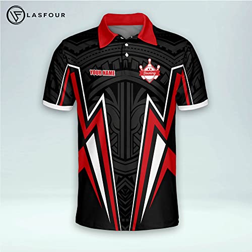 LASFOUR Custom Bowling Shirts for Men, Tattoo Bowling Jerseys for Men, Bowling Team Shirts with Name for Men and Women2