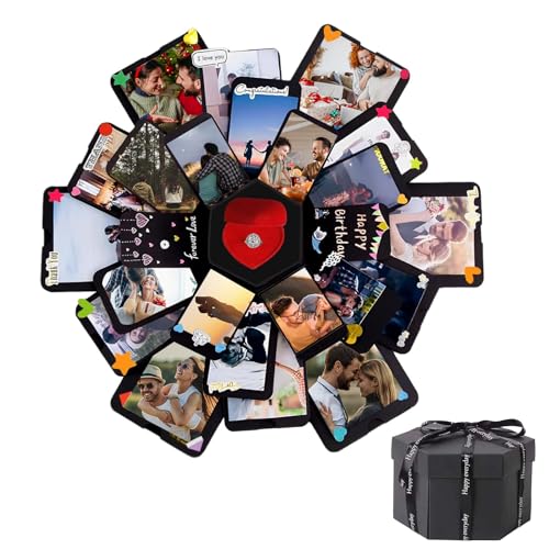 DIY Explosion Surprise Box, Caja de Regalo Creative, DIY Handmade Photo Love Memory Scrapbooking Caja de Regalo para Navidad Cumpleaños Aniversario San Valentín Regalo de Boda DIY Explosion Surprise Box, Caja de Regalo Creative, DIY Handmade Photo Love Memory Scrapbooking Caja de Regalo para Navidad Cumpleaños Aniversario San Valentín Regalo de Boda