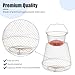 FLKQC Floatable Galvanized Steel Wire Fish Baskets, Collapsible Floatable Wire Fish Baskets,Portable Fishing Basket Fishing Net Cage (2 Pack)