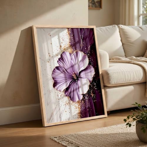 Image of kotart Aesthetic Floral Art Home Decoration Painting | Floral Paintings With Frame For Living Room Bed Room Hotel Wall Decor Digital Reprint (13x17 inch)
